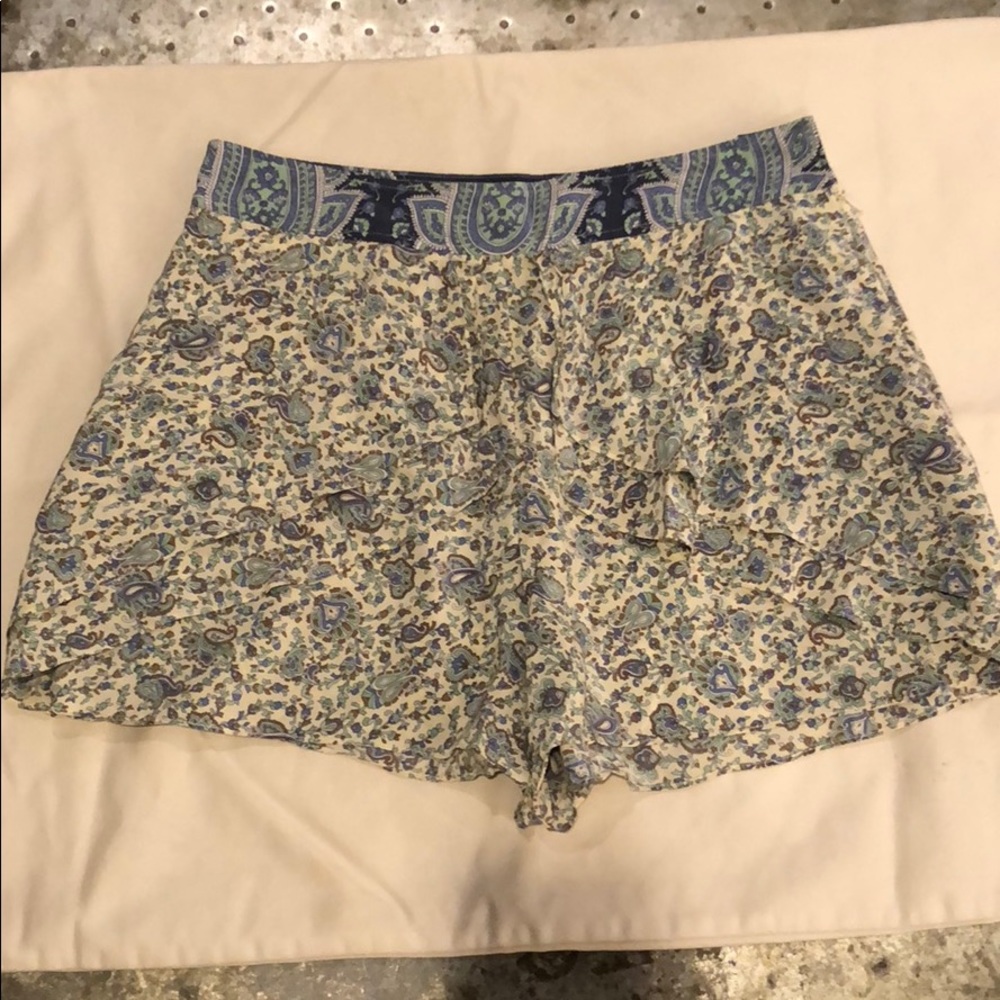 TIBI Silk Ruffle Shorts